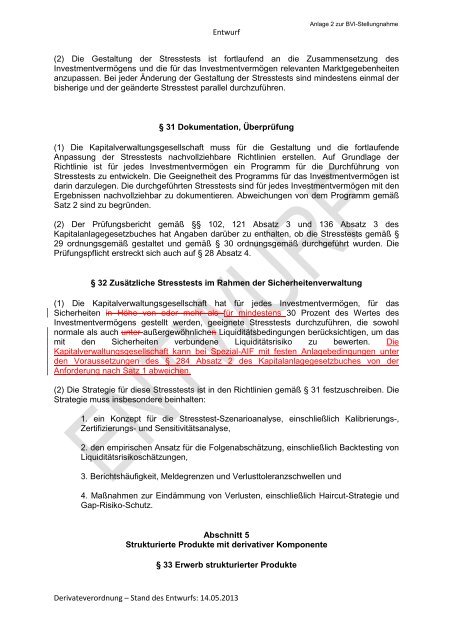 BVI Position zum Entwurf der Verordnung über Risikomanagement ...