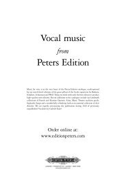 Vocal music Peters Edition - Edition Peters