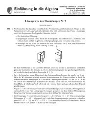 AEinführung in die Algebra - Fachbereich Mathematik - Technische ...