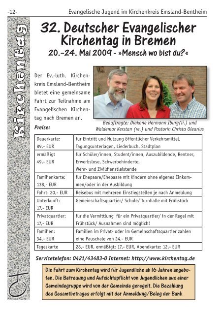 Jahresprogramm 2009 des Jugenddienstes des Ev. luth ...