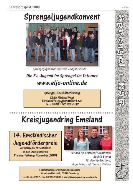 Jahresprogramm 2009 des Jugenddienstes des Ev. luth ...