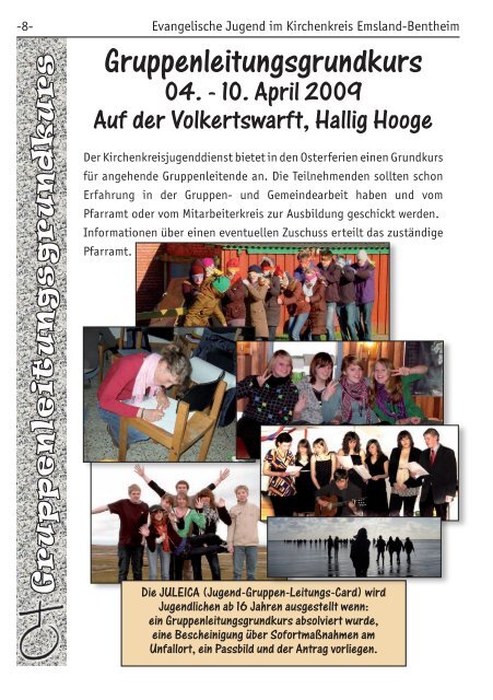 Jahresprogramm 2009 des Jugenddienstes des Ev. luth ...