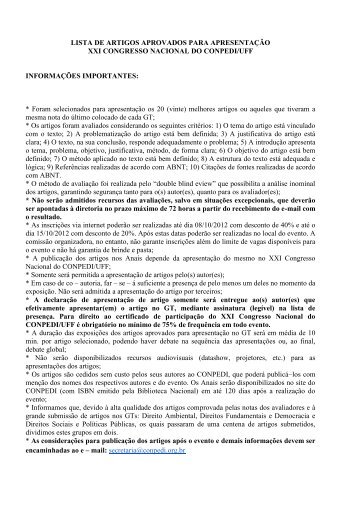 LISTA DE ARTIGOS APROVADOS PARA APRESENTA%C3%87%C3%83O ORDEM