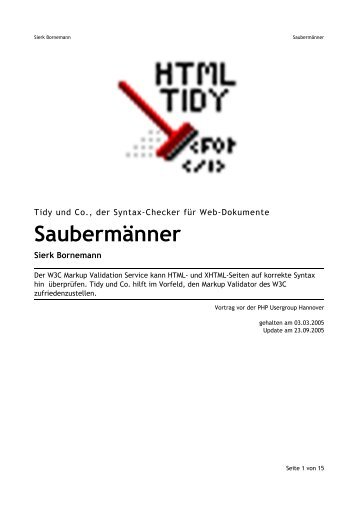 Saubermänner - Bornemann, Sierk