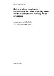 Rail and wheel roughness - implications for noise ... - ARCHIVE: Defra