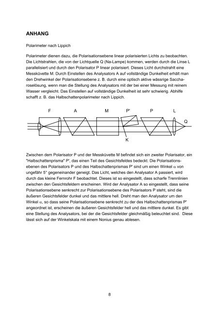 Versuch: Inversion von Saccharose