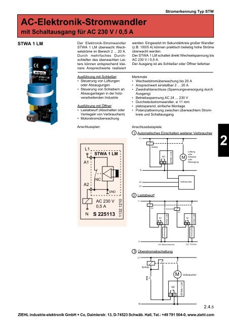 AC-Elektronik-Stromwandler mit Schaltausgang ... - drive-electric.hu