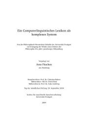 Ein Computerlinguistisches Lexikon als komplexes System