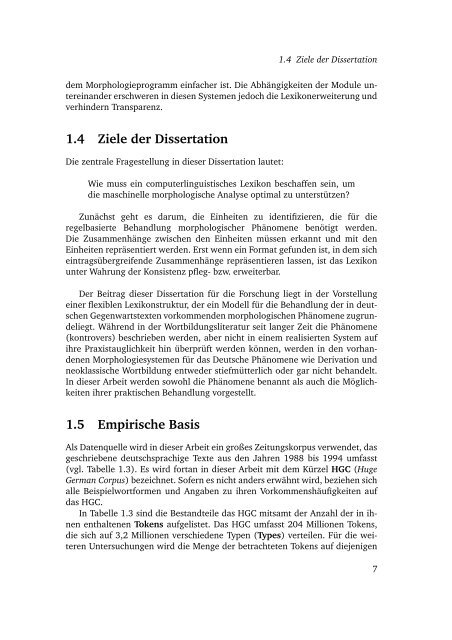 Ein Computerlinguistisches Lexikon als komplexes System