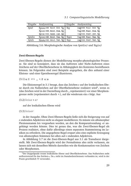 Ein Computerlinguistisches Lexikon als komplexes System