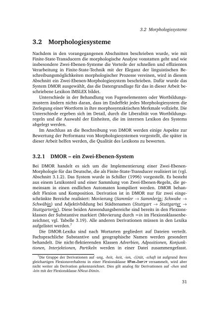 Ein Computerlinguistisches Lexikon als komplexes System