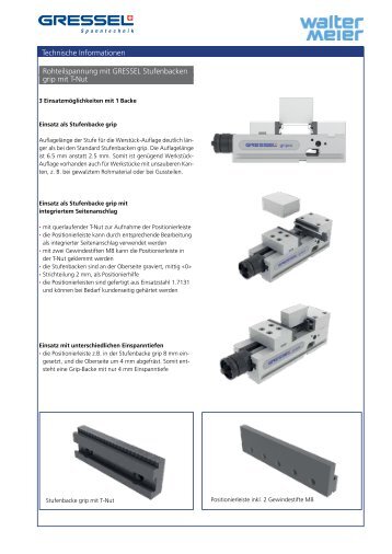 Rohteilspannung mit Gressel Stufenbacken-Grip ... - Walter Meier AG