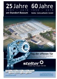 Von Anfang an sind wir dabei - Stelter Zahnradfabrik