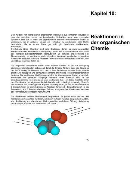 Kapitel 10: Reaktionen in der organischen Chemie