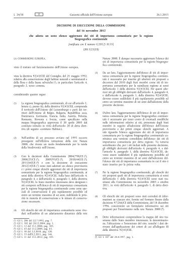 DECISIONE DI ESECUZIONE DELLA COMMISSIONE del 16 ...