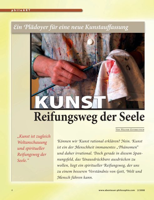 Kunst - Reifungsweg der Seele - Abenteuer Philosophie