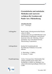 Geostatistische und statistische Methoden und Auswerte- verfahren ...