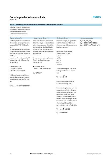 Grundlagen der Vakuumtechnik, Kurzübersicht - Festo