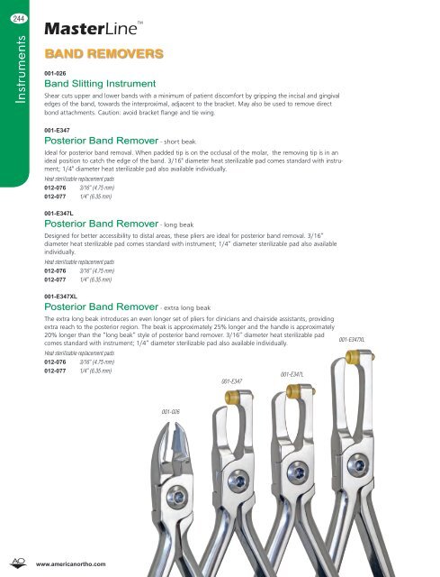 Instruments - American Orthodontics