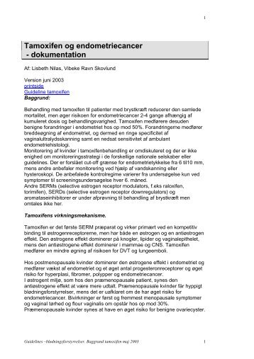 Tamoxifen og endometriecancer - dokumentation - DSOG