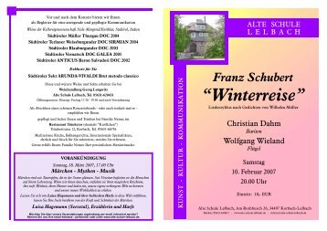 “Winterreise” - Alte Schule Lelbach