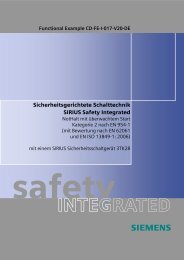 Sicherheitsgerichtete Schalttechnik SIRIUS Safety Integrated