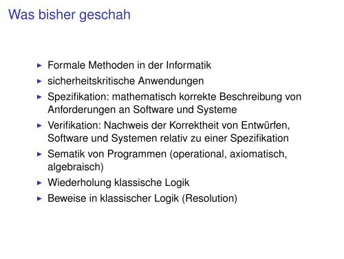 Verifikations- und Spezifikationsmethoden