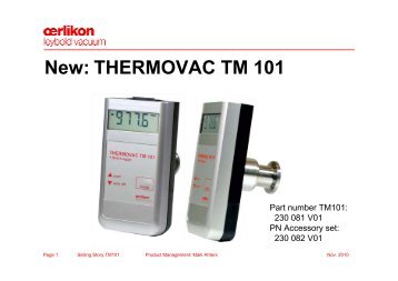 New: THERMOVAC TM 101