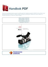 Bruker manual CANON XL2 - HANDBOK PDF