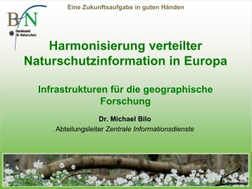 Harmonisierung verteilter Naturschutzinformation in Europa ...