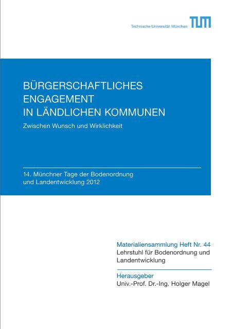 bürgerschaftliches engagement in ländlichen kommunen