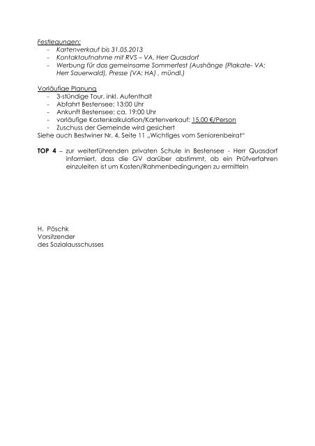 Sitzung am 23.04.2013 - Bestensee