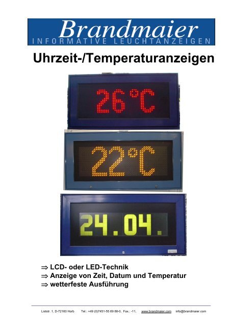 Uhrzeit-/Temperaturanzeigen (PDF 453 KB)