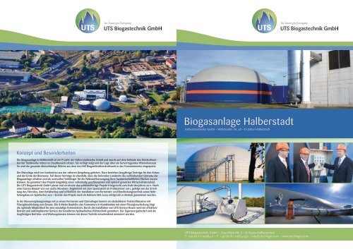 Biogasanlage Halberstadt - UTS Biogas