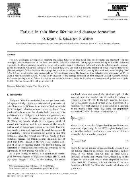 Fatigue in thin films Lifetime and damage formation.pdf