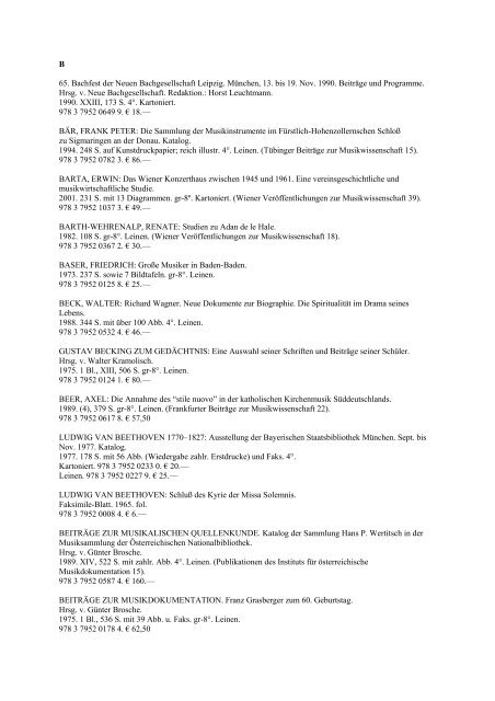 PDF-Dokument, 0,5 MB - Musikantiquariat und Verlag Prof. Dr. Hans ...