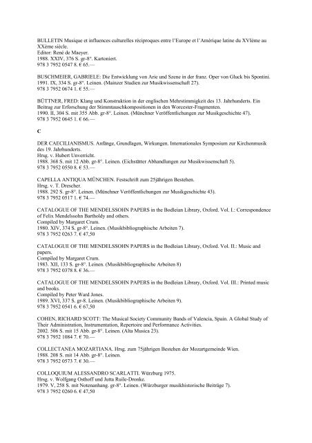 PDF-Dokument, 0,5 MB - Musikantiquariat und Verlag Prof. Dr. Hans ...