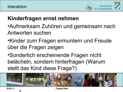 Gesprächskultur in Kindertageseinrichtungen Kindern ein guter ...