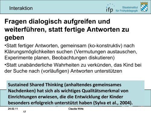 Gesprächskultur in Kindertageseinrichtungen Kindern ein guter ...