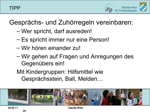 Gesprächskultur in Kindertageseinrichtungen Kindern ein guter ...