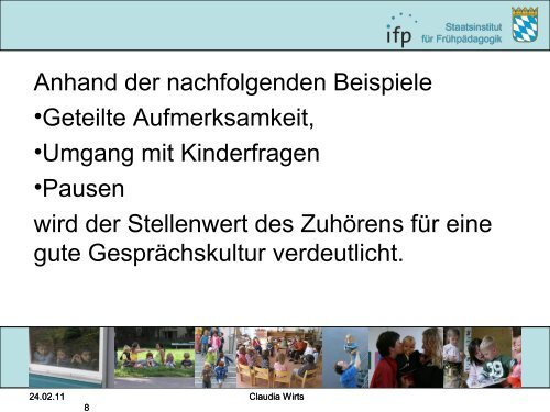 Gesprächskultur in Kindertageseinrichtungen Kindern ein guter ...