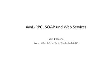 XML-RPC, SOAP und Web Services