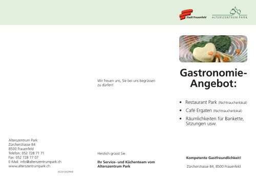 Gastronomie-Angebot [PDF, 125 KB] - Alterszentrum Park