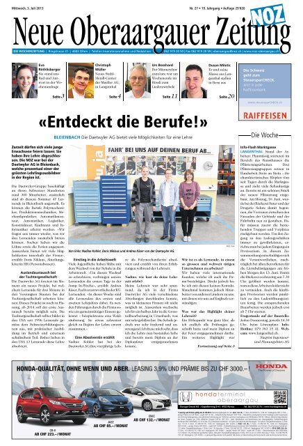 «Entdeckt die Berufe!» - Aktuelle Ausgabe