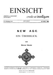 19. Jahrgang, Heft 4 (Nicolai / New Age November ... - CatholicaPedia