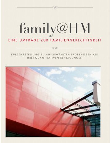 EINE UMFRAGE ZUR FAMILIENGERECHTIGKEIT - Pfeiffer, Sabine