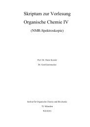 Skriptum zur Vorlesung Organische Chemie IV - Institut für ...