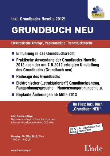 GRUNDBUCH NEU - Linde Verlag