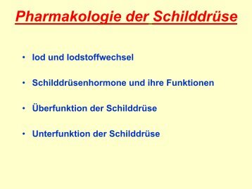 Pharmakologie der Schilddrüse