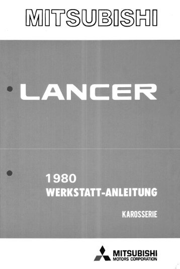 Lancer - 1980 - Werkstatt-Anleitung Karosserie.pdf - Mitsubishi ...